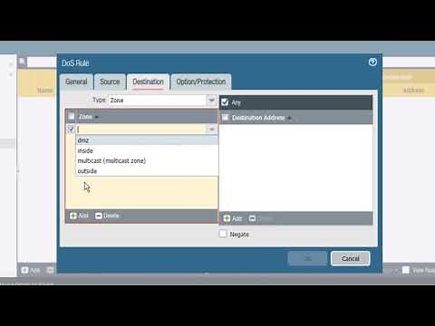 Configuring DoS Protection Policy