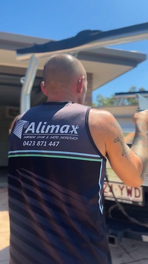 Doing the grind on a Saturday installing a new product Superlift SDO-5 1000N Sectional Garage Motor Call us today for a free Quote or if you are in need of Garage or Gate Services 🔧 | Alimax Garage Doors & Gate Services