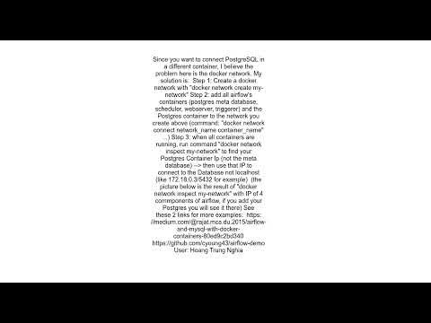 Connecting to PostgreSQL Cointainer Database with Airflow DAG