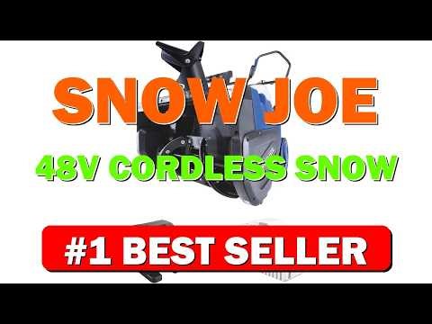 Snow Joe 48V Cordless Snow Blower Kit with 2X 8Ah Batteries, Dual-Port - B09QNLG85R
