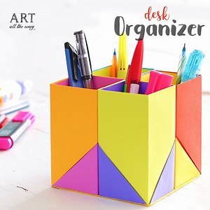 226K views · 5.4K shares | DIY Desk Organizer Accordion Box: https://goo.gl/TTTaAq Clothespin Organizer: https://goo.gl/uQgmzD Instagram: https://www.instagram.com/ventunoart #diy #deskdecor #craft #handmade #tutorial | Art All The Way | Facebook