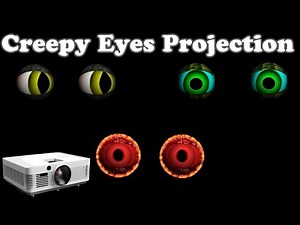 🎃 Creepy Eyes Halloween Window Projection with Spooky Music (1 Hour Loop) 4K