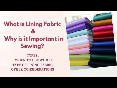 What is Lining Fabric and Why is it Important in Sewing | Types of Lining Fabric, Uses | Saliqa Mag