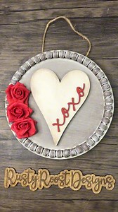 1.2K views · 20 reactions | In case you missed it, here’s how I made this cute Valentines sign!  #easycraftsidea #diyhomedecorideas #diycraftsideas #diyvalentinesdecor #valentinesday #valentinesdecor #diyinspo #diytutorial | Rusty Roost Designs | Facebook