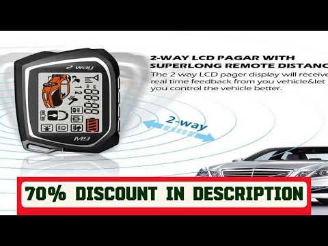 A must-have product! Germany Spy Two Way Car Alarm System Engine Start Security 2 LCD Remote Contr