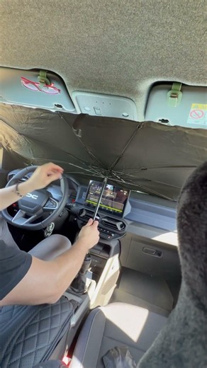 Easy Windshield Sun Shade Solution #windshieldwipers #CarHack #DrivingTips #SunGlare #LifeHack