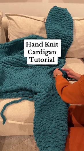 Hand-Knitting DIY Tutorial for Knitted Cardigan