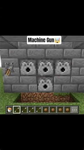 Minecraft : Machine Gun 💀#minecraft #shorts #gamingempire