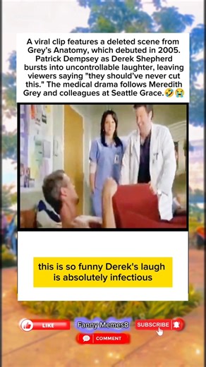in Grey’s Anatomy (2005) – Deleted Scene With Derek Shepherd’s Laugh Goes Viral