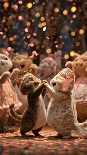 The Cat Wedding 😺💍 #cat #cartoon #kids #cat #cats #catvideo