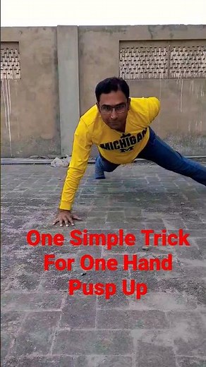 How to do One Hand Push Up Simple Trick