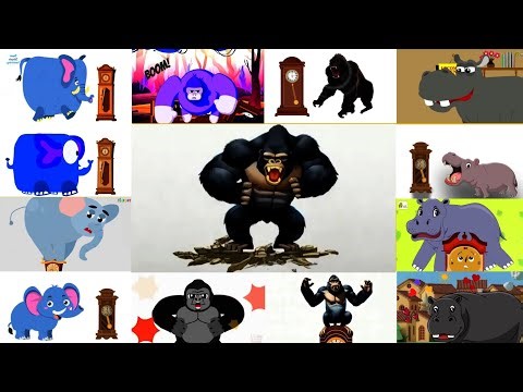 Hickory dickory dock✴️funny gorilla🦍🦛🐘📍horror shake+color inversion📌EFFECTS TUTORIAL 🖌️