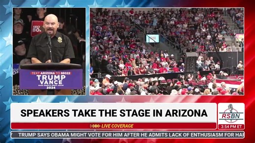 Art Del Cueto of the National Border Patrol Council: “She inherited a perfect border under Donald Trump, and it needs to be PERFECTED AGAIN.” WATCH LIVE: https://www.rsbnetwork.com/video/live-president-trump-holds-a-rally-in-prescott-valley-az-10-13-24/ | Right Side Broadcasting