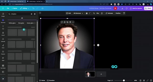 How to Add Glow Effect in Canva | Canva Glow effect
