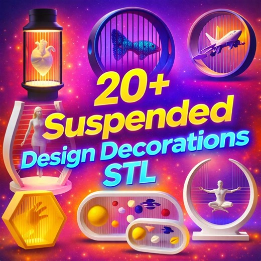 20  Tensegrity Sculpture STL Files – Floating Illusion Geometric Decor (digital Download) - Etsy