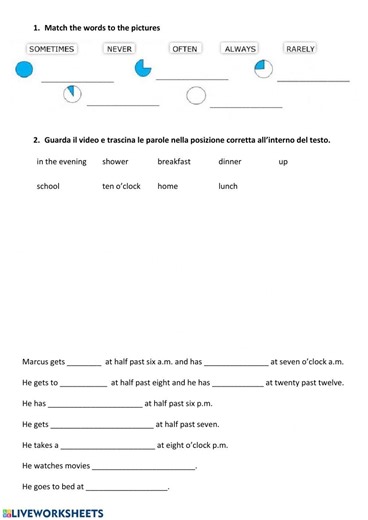 Markus and Emma's Daily Routine worksheet