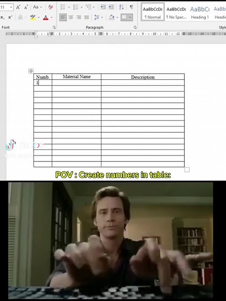 How to automatically create table numbers in Microsoft Word #excel #tipsandtricks #tutorial #fypシ゚viral