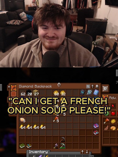 Can I get a french onion soup please #minecraft #novaonline #minecraftmods