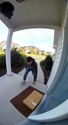 Package Thief Hit with Black Powder Explosion! Caught on Camera