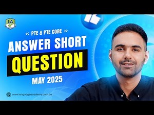 PTE Answer Short Question | PTE Core | Real Exam Questions May 2025 | Language Academy