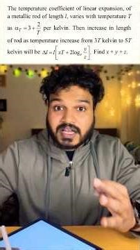 Mind blowing Variable Thermal Expansion question! #jee #physics