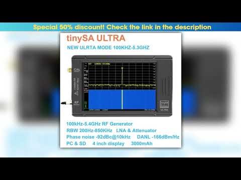 Original tinySA ULTRA Handheld Tiny Spectrum Analyzer 100KHZ53GHZ 4inch Display RF Generator with
