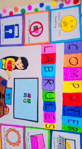 computer lab rules 😍 #chart #computer #lab #rules