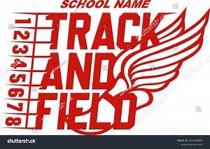 Track Field Team Design Winged Foot Stock Vector (Royalty Free) 2424566937 | Shutterstock