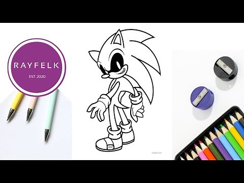 Sonic Exe Coloring Page | Free Sonic Printables | Rayfelk Arts and Printables