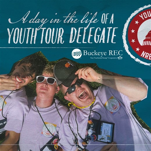 A day in the life of an Electric Cooperative Youth Tour delegate: 📍 Tours of historic sites. 🤝 Meeting leaders making friends. 🎶 Evening events and networking. Students get to experience all this (and more!) when they head to Washington, D.C. for the Electric Cooperative Youth Tour, sponsored by Buckeye Rural Electric Cooperative. Learn more at https://www.buckeyerec.coop/form/youth-tour-application. #MakeYourMarkYTDC #YTDC | Buckeye Rural Electric Cooperative