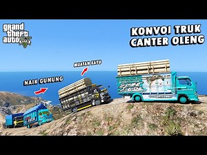 OFFROAD CONVOY OF CANTER TRUCKS WOLFS UP THE HIGHEST MOUNTAIN IN GTA 5