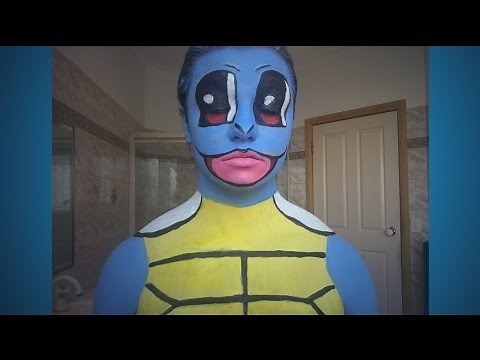 Squirtle Pokemon Body Paint