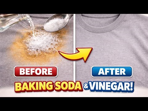 Remove Stubborn Stains with Vinegar & Baking Soda (Easy Home Hack)
