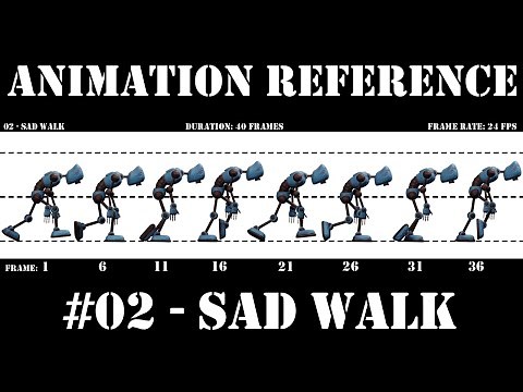 02 - Sad Walk - Character Animation Reference
