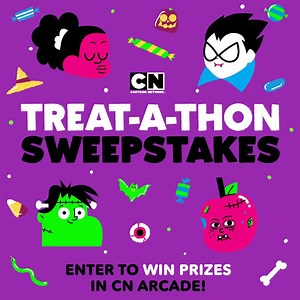 We're giving away treats all month long! 🎃🍬🍁 Enter for a chance to win in CN Arcade 👉https://cartn.co/TreatAThon! | Cartoon Network