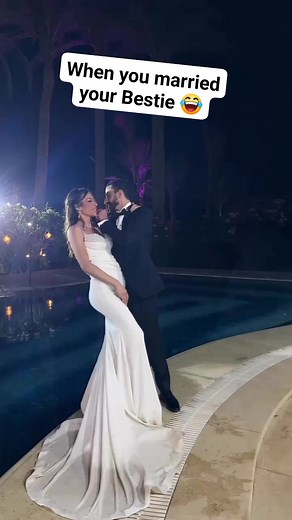 Bride didn't see it coming 😂 #funny #bride #groom #wedding #bestie | Style with Ella