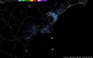 Weather radar can actually pick up more than just showers and storms! This loop here shows a flock of birds taking off earlier this morning out of a tree just north of Wilmington. This is pretty common to see in the summer. Very cool! #ncwx #scwx #ILMwx | US National Weather Service Wilmington NC