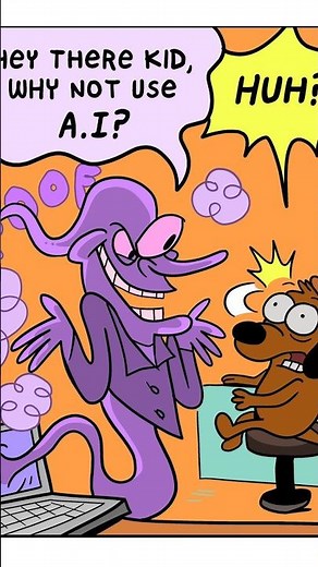 Question Hound vs AI (KC Green comic dub) #memes #comicdub #antiai