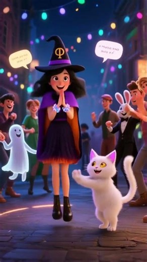 🎃 A Witch Cat Said “RelaxPlay~” 🐱✨ | Halloween Magic Transformation 💜#happy #halloween #relax