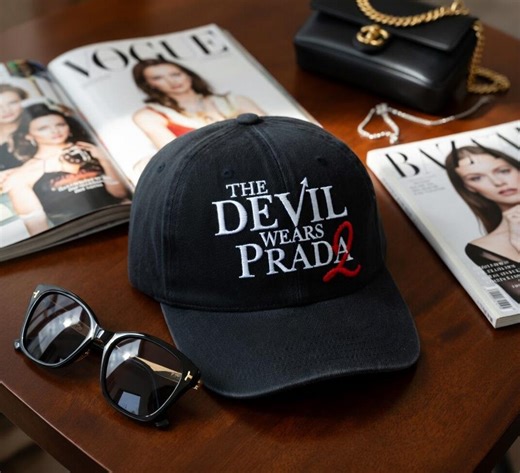 Embroidered the Devil Wears Prada Hat, Y2K Fashion Movie Embroidered Baseball Hat, Iconic Designer Chic Cap, Pop Culture Gift - Etsy