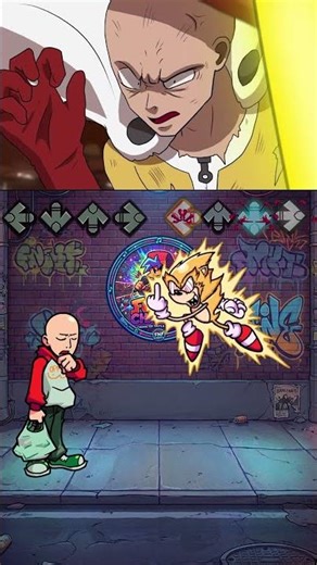 FNF Character Test Saitama vs Super Sonic - FNF Super Ray Mods