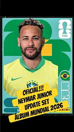 This is how Neymar Junior looks in the Update Set that Panini is releasing for the 2026 World Cup...
