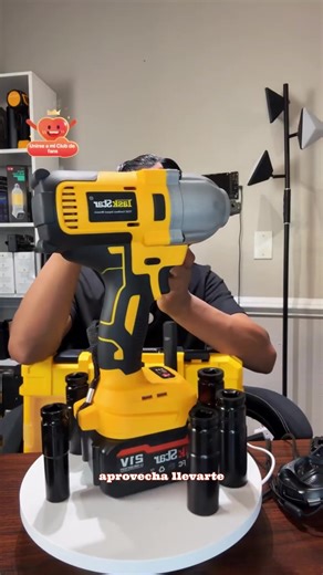 【TaskStar】1200Nm(886ft-lbs) Cordless Impact Wrench, Powerful 1/2