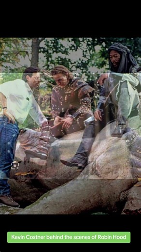 Kevin Costner behind the scenes of Robin Hood film 🎥📽️ .