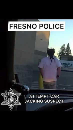 Super Criminal attempts an armed car jacking in front of police. A foot pursuit is initiated, but a police unit catches up first. A Tactical Vehicle Interception is utilized to disarm him. #police #policeofficer #speed #cars #california #fresno | Gunfightertv