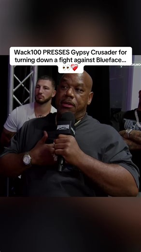 Wack100 presses Gypsy Crusader for turning down the fight against Blueface…👀❤️‍🩹 #fyp #blueface #wack100 #gypsy #viral