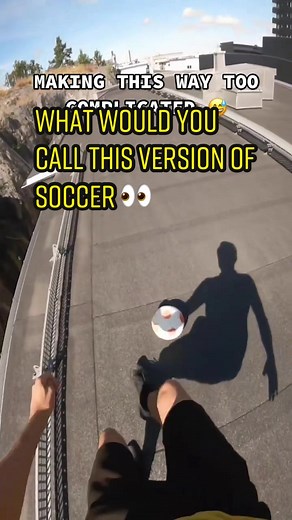 So we calling this extreme soccer or what? 😂 (olivernordin1/IG) #soccer #parkour #football #extremesports