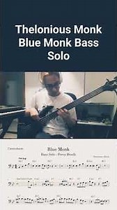 Thelonious Monk - Blue Monk (Solo by Percy Heath) #basssolo #bass #basscover #theloniousmonk #jazz