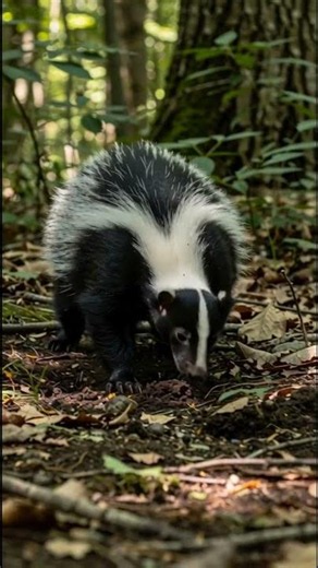 🦨 Skunk Defense Toxic Defender 😱 #shorts #life #wild #animal #facts