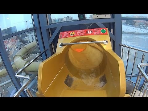 Huge Yellow Water Slide at Park Wodny